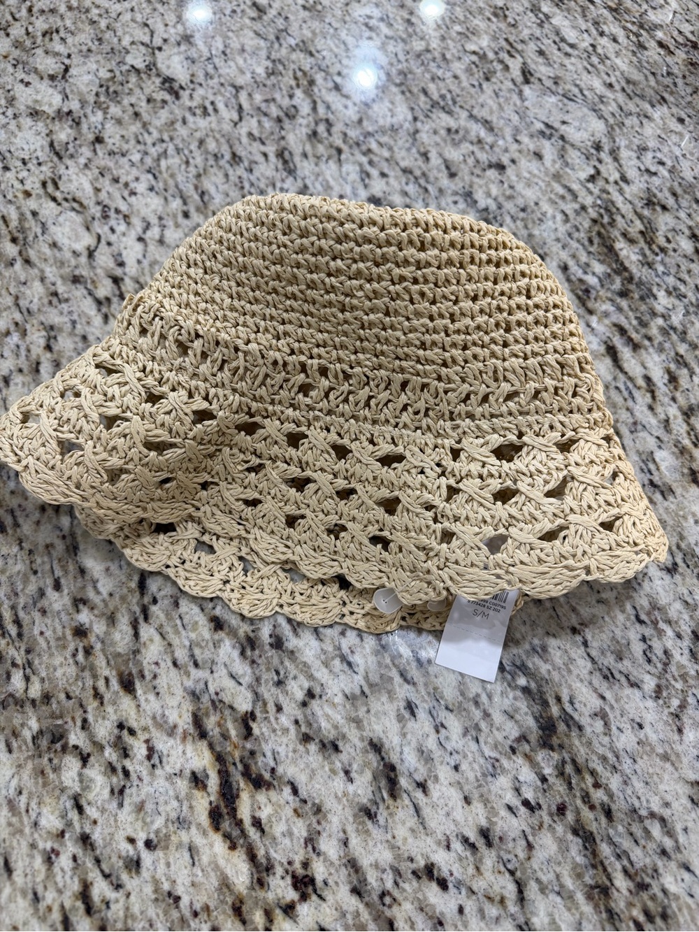 LOFT Crochet Bucket Hat - Beige